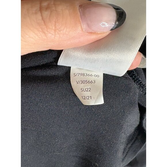 Athleta Santorini Cinch Knit Tank Dress Midi Black-sz Medium - Picture 9 of 9